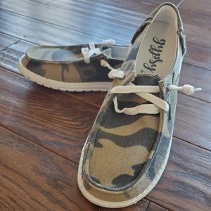 RESTOCK Authentic Gypsy Jazz What A Star Shoes in Camo